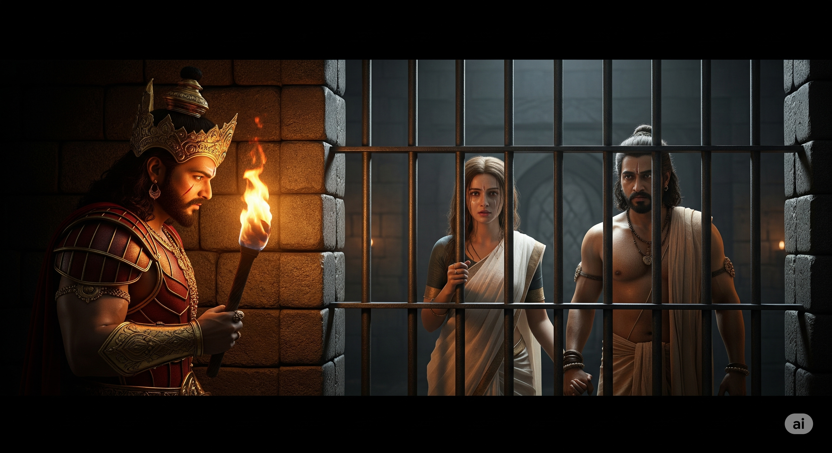 Vasudev and devaki in the prison